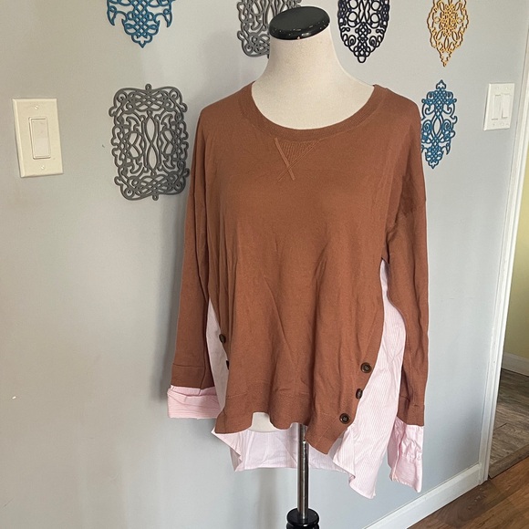 Veronica Beard Sionne Merino wool clay contrast pullover sweater size small - Picture 1 of 9